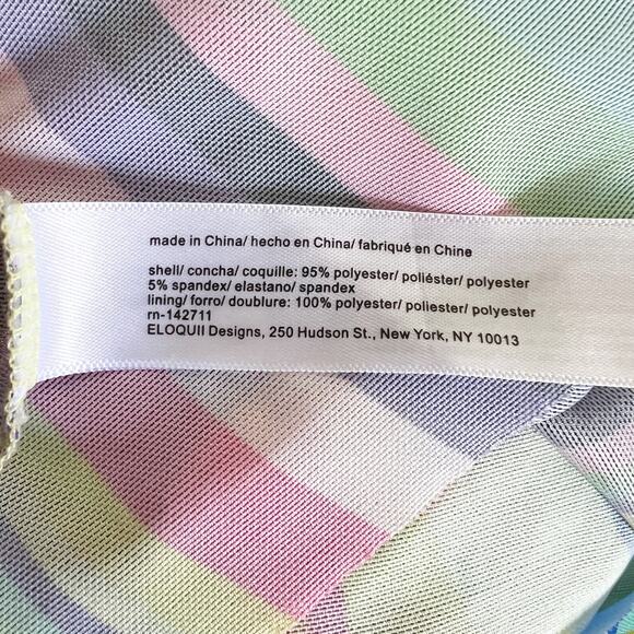 Eloquii | Colorful Striped Rainbow Strappy Cut Out Plus Size Halter Maxi Dress - Picture 10 of 11